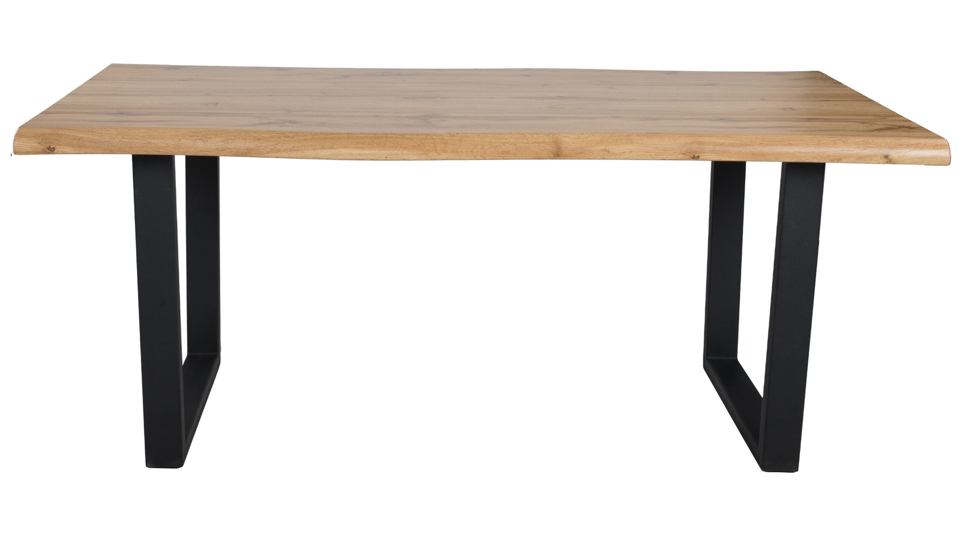 Esstisch Duo collection aus Holz in Holzfarben Esstisch Thea Eiche & schwarzes Gestell - ca. 180 x 90 cm