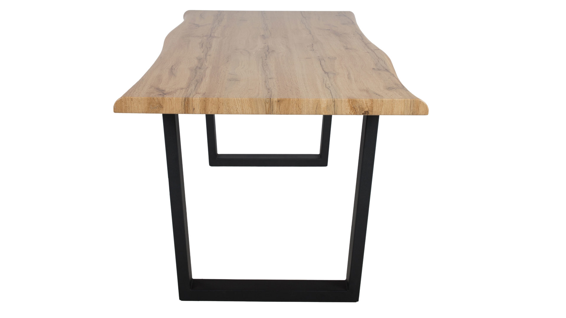 Esstisch Duo collection aus Holz in Holzfarben Esstisch Thea Eiche & schwarzes Gestell - ca. 180 x 90 cm