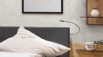 Möbelbeleuchtung Wiemann | oeseder aus Metall in Dunkelgrau WIEMANN Schlafzimmerserie Cadiz - Flexleuchten-Set Schiefer - zweiteilig