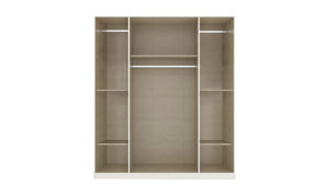 Kleiderschrank Rauch aus Holz in Weiß rauch BLUE Drehtürenschrank Ticao Alpinweiß - Breite ca. 181 cm