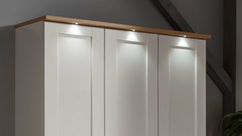 Kranzleiste Wiemann | oeseder aus Holz in Holzfarben WIEMANN Schlafzimmerserie Marlow - Kranzleiste Bianco Eiche - Länge ca. 150 cm