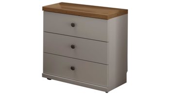 Nachtkommode Wiemann | oeseder aus Holz in Weiß WIEMANN Schlafzimmerserie Marlow - Nachtkommode Weiß & Bianco Eiche - drei Schubladen, Breite ca. 50 cm