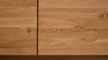 Wohnwand Interliving aus Holz in Holzfarben Interliving Wohnzimmer Serie 2027 - Wohnwand 22 Asteiche - dreiteilig, Breite ca. 318 cm