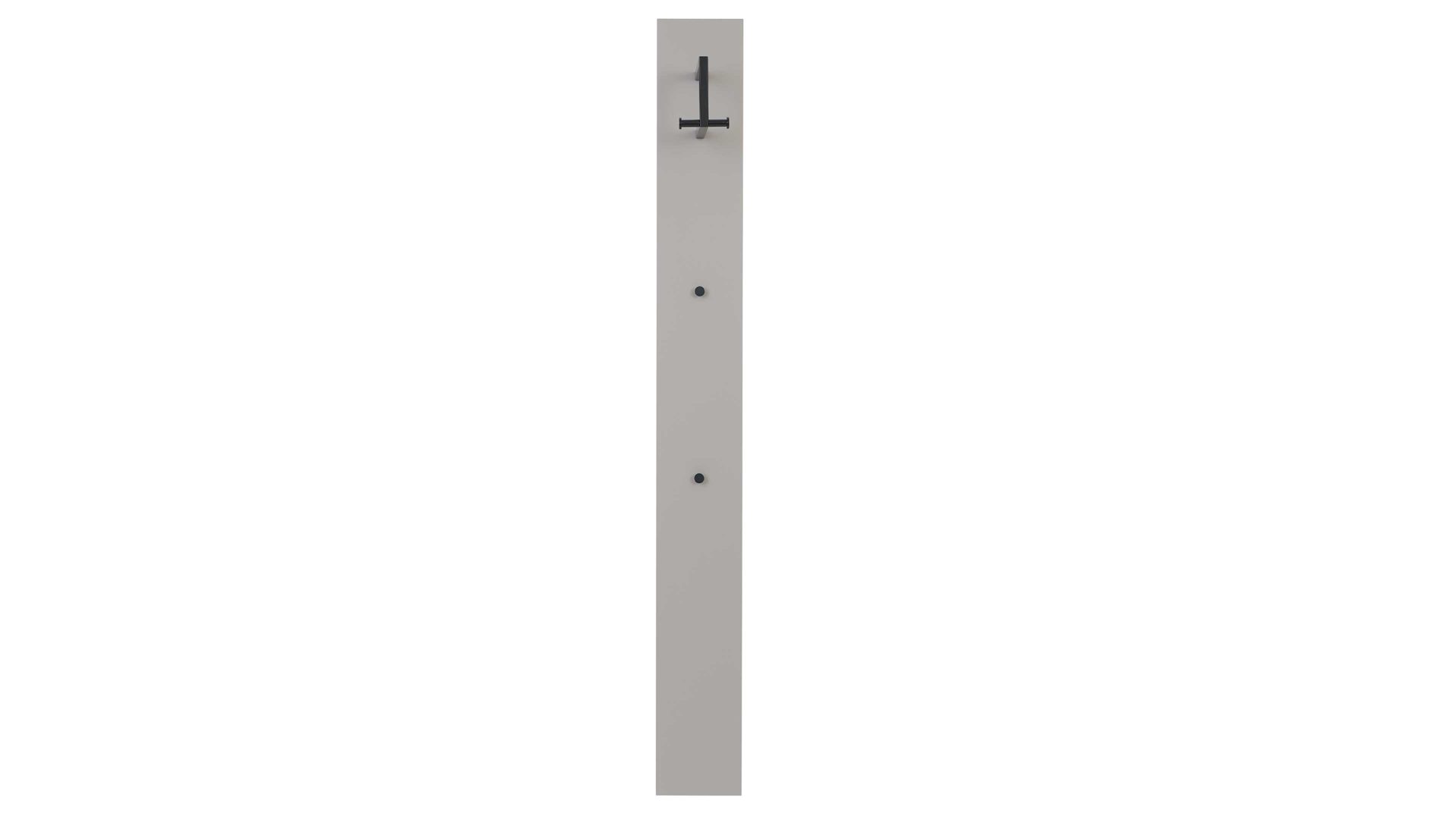 Wandgarderobe Interliving aus Holz in Hellgrau Interliving Garderobe Serie 6012 - Wandgarderobe INL-802 graubeiger Mattlack - ca. 20 x 180 cm