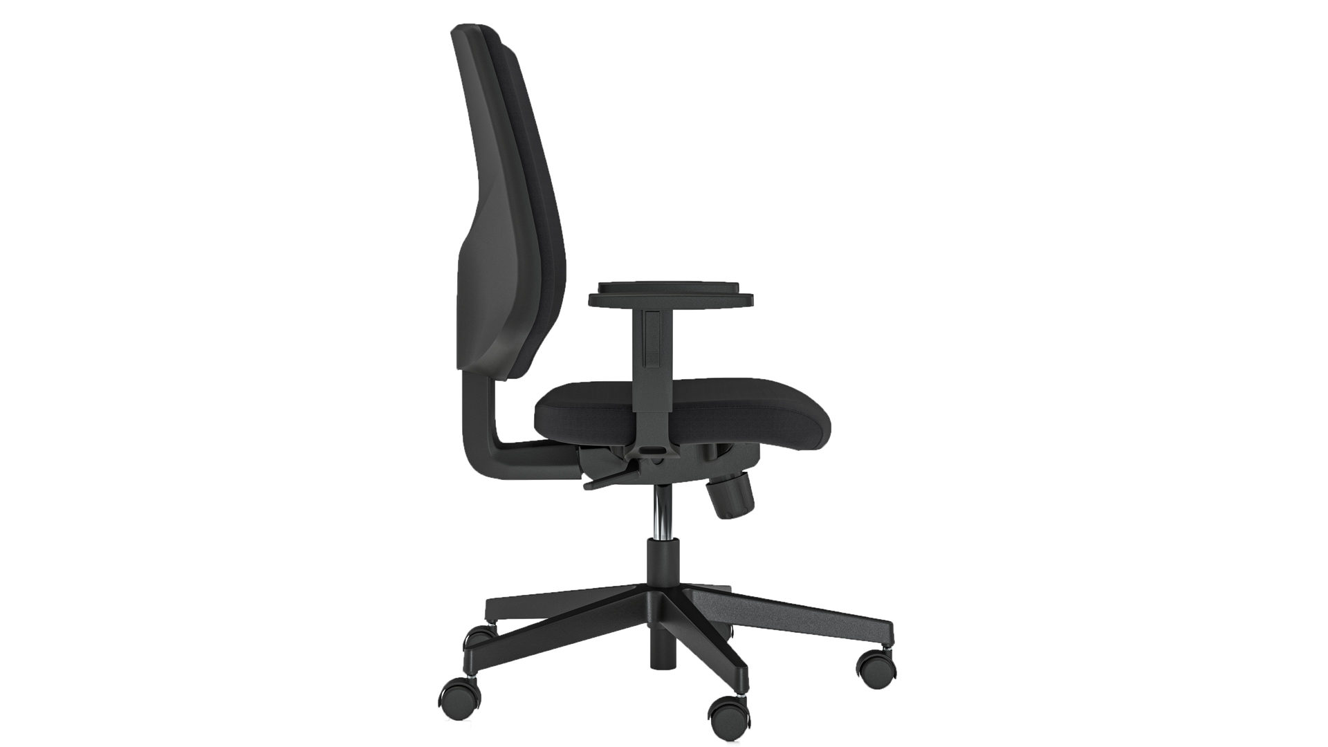 Bürostuhl Nowystyl aus Stoff in Schwarz Bürostuhl Nexter Swivel schwarzer Bezug Sempre SM 01 & schwarzes Drehkreuz