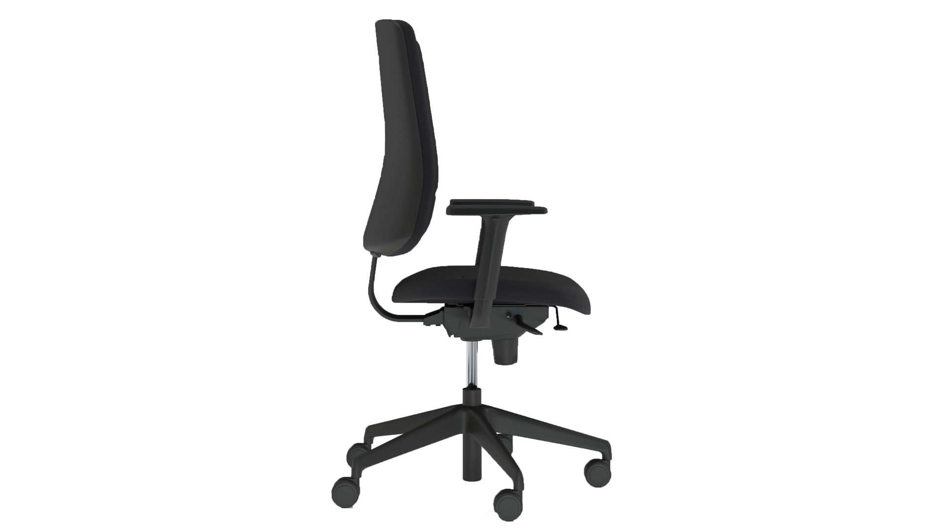Bürostuhl Nowystyl aus Stoff in Schwarz Bürostuhl Utila Swivel schwarzer Bezug Sempre SM 01 & schwarzes Drehkreuz