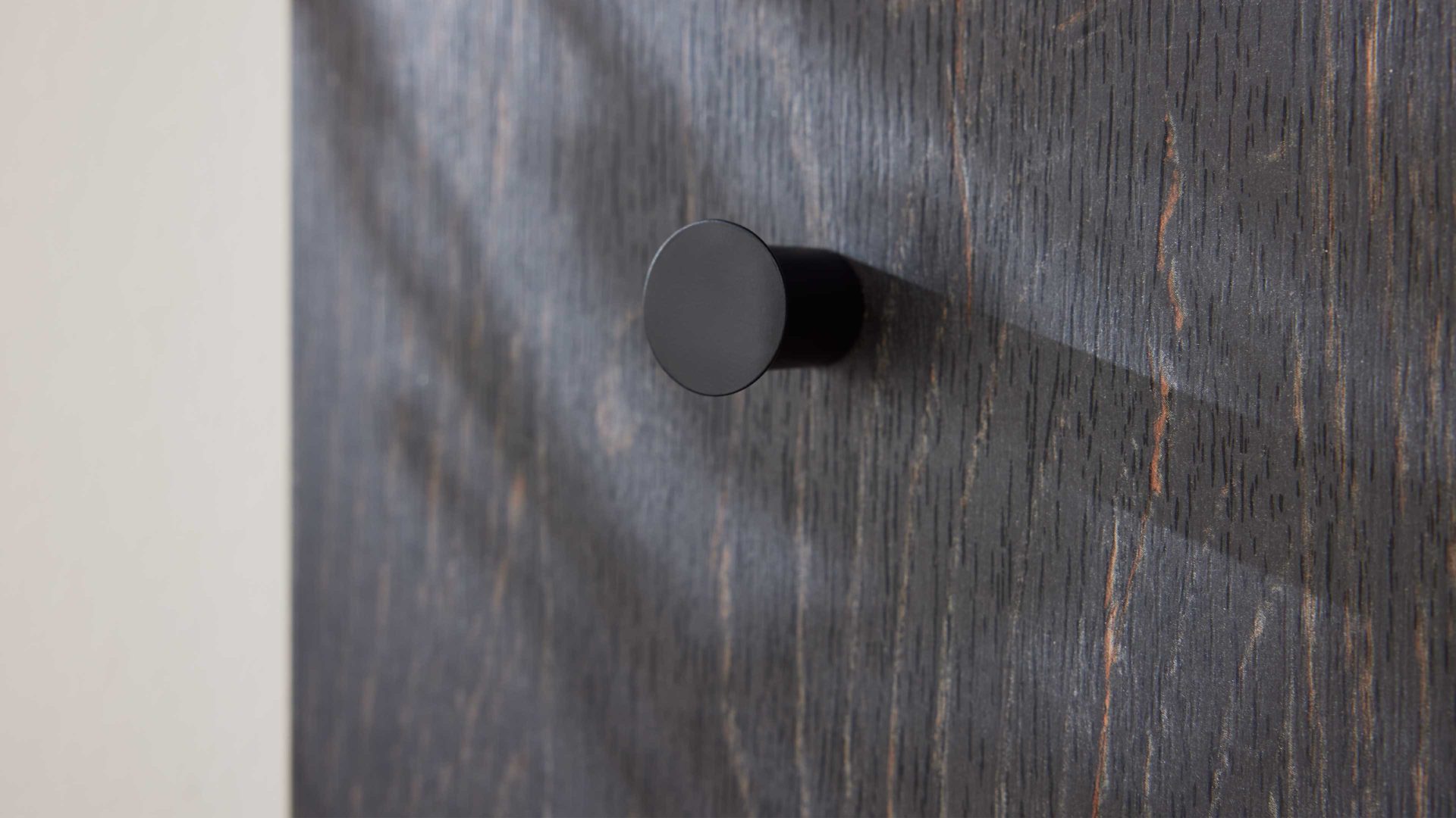 Wandgarderobe Interliving aus Holz in Schwarz Interliving Garderobe Serie 6012 - Wandgarderobe INL-808 Räuchereiche - ca. 80 x 180 cm