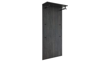 Garderoben-Set Interliving aus Holz in Schwarz Interliving Garderobe Serie 6012 - Garderoben-Set Räuchereiche & graubeiger Mattlack - dreiteilig