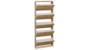 Schuhschrank Mäusbacher i.i. aus Holz in Holzfarben Schuhkipper Flap Asteiche - fünf Klappen, ca. 60 x 168 cm