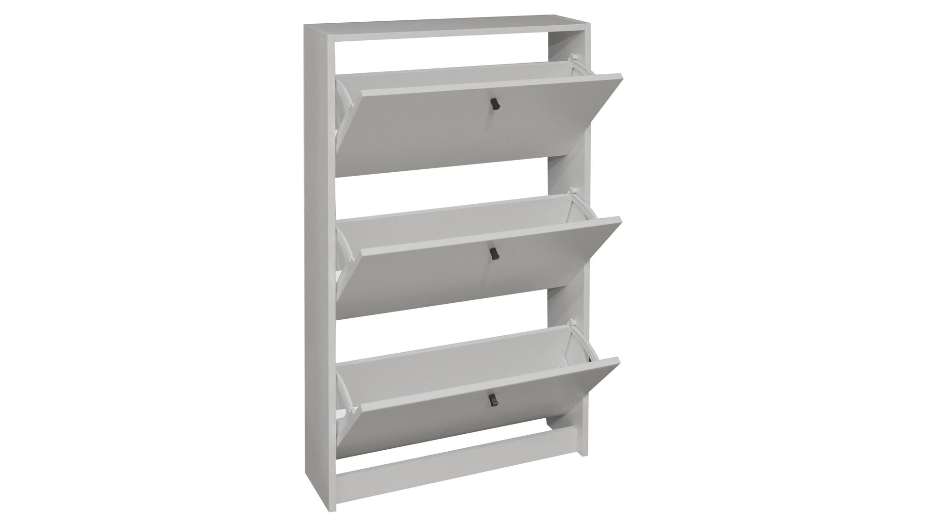 Schuhschrank Mäusbacher aus Holz in Grau Schuhkipper Flap Kreidegrau - drei Klappen, ca. 60 x 104 cm