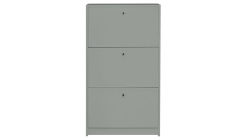 Schuhschrank Mäusbacher i.i. aus Holz in Grün Schuhkipper Flap Pinie Grün - drei Klappen, ca. 60 x 104 cm