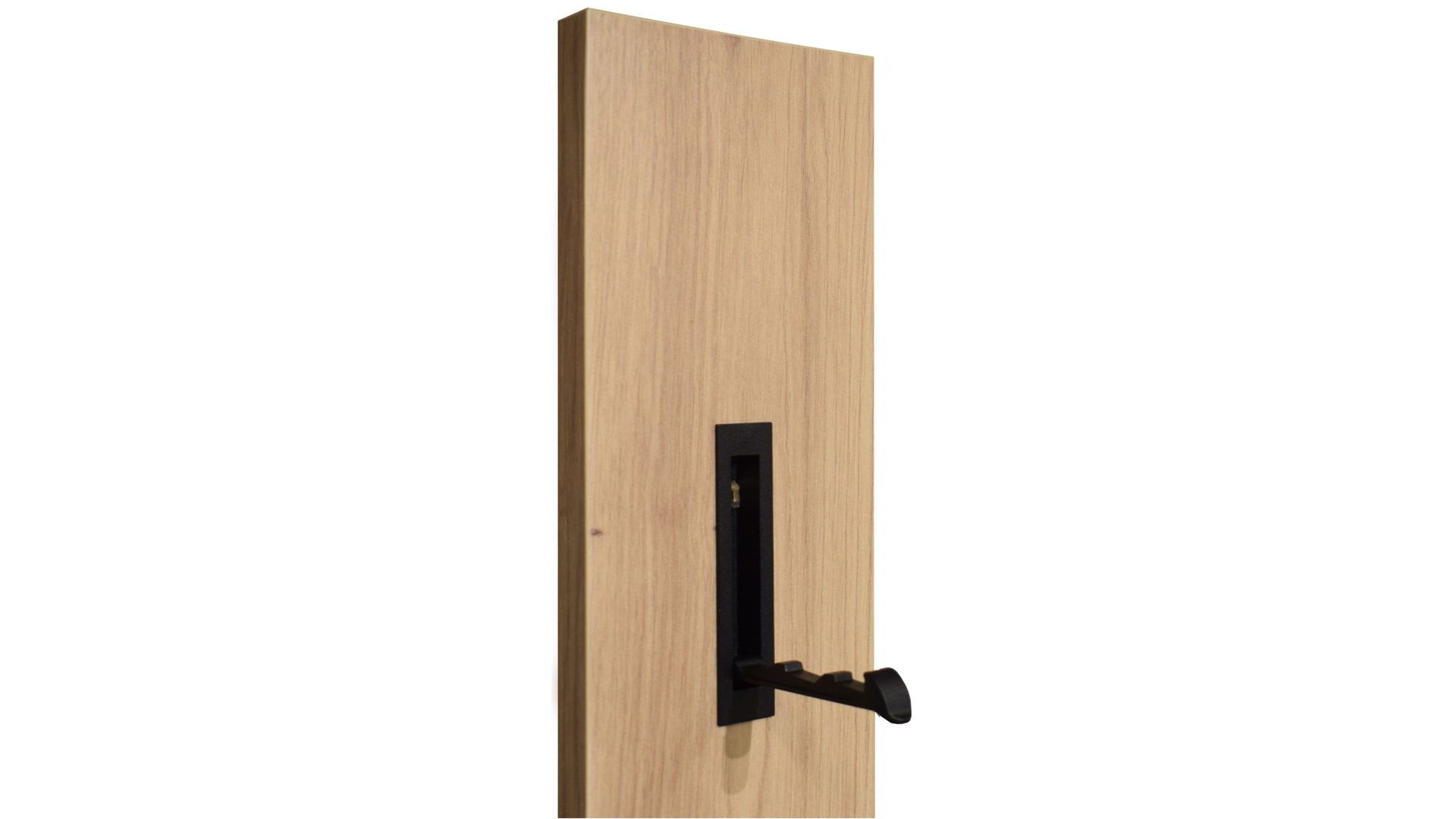 Wandgarderobe Mäusbacher aus Holz in Holzfarben Garderobenpaneel Asteiche & Schwarz - ca. 13 x 110 cm