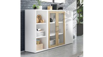 Regal Mäusbacher i.i. aus Holz in Weiß Büroprogramm Big Profi Office - Regal Weiß - drei Fächer, ca. 82 x 111 cm