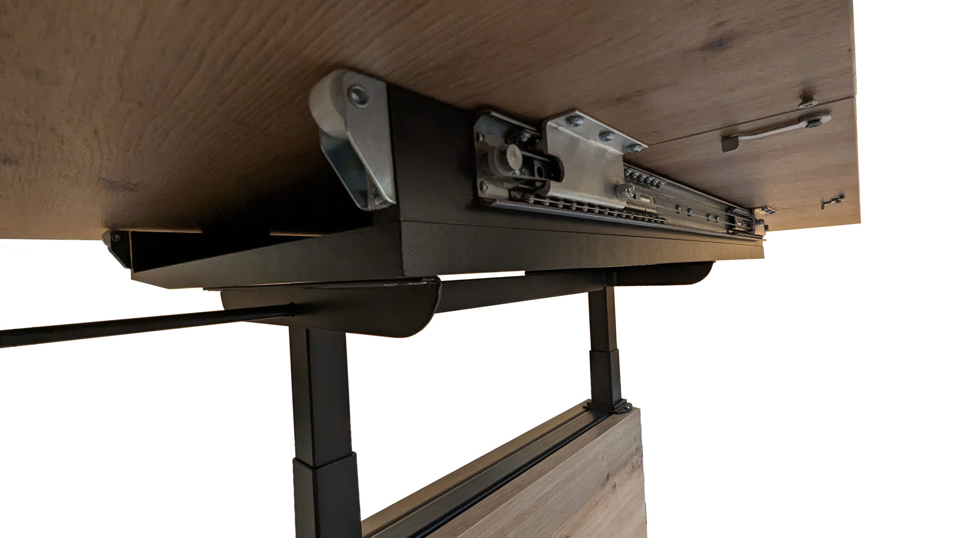 Couchtisch Mäusbacher i.i. aus Holz in Holzfarben Tischserie Lift Asteiche & Schwarz - ausziehbar, ca. 120-160 x 54-73 cm