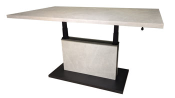 Couchtisch Mäusbacher i.i. aus Holz in Grau Tischserie Lift graue Keramik & Schwarz - höhenverstellbar, ca. 120 x 50-69 cm