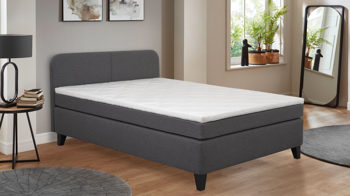 Boxspringbett Sun garden | 162739 aus Stoff in Anthrazit Boxspringbett Joilet anthrazitfarbener Bezug 50512-700 – Liegefläche ca. 140 x 200 cm