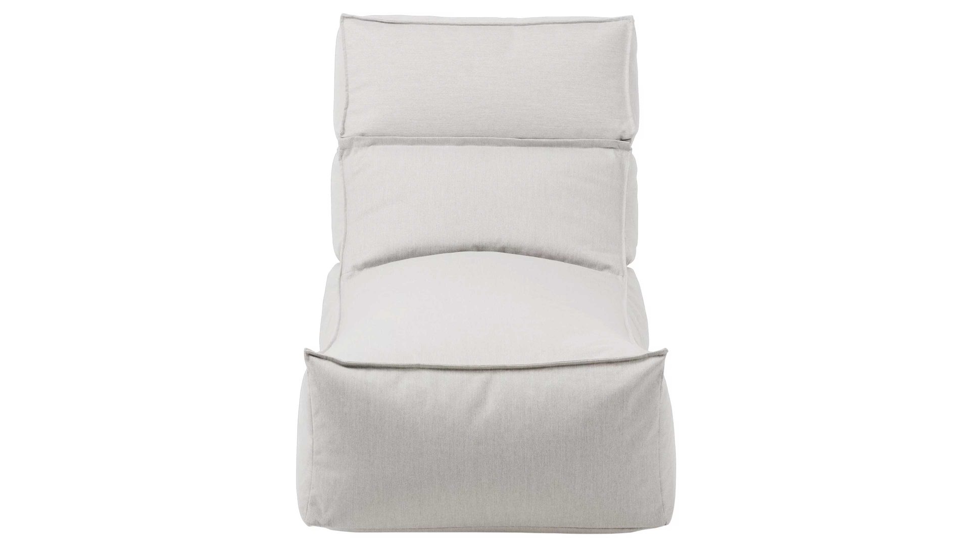 Sitzsack-Sessel Blomus aus Kunstfaser in Weiß blomus Outdoor Lounge-Sitzsack Stay wolkenfarbene Kunstfaser – Länge ca. 120 cm