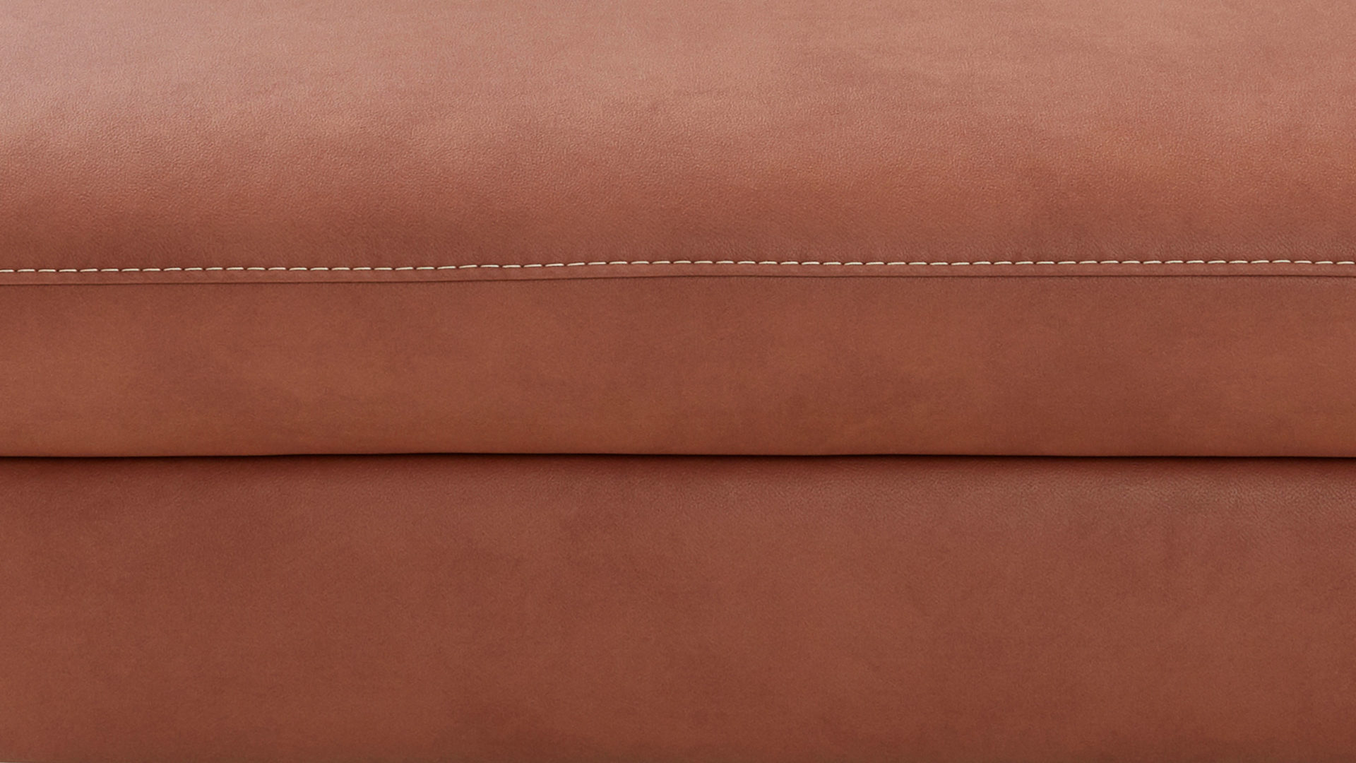 Ecksofa Steinpol polsteria aus Stoff in Orange Polsterprogramm Relaxa Trend 2.0 - Ecksofa cognacfarbener Bezug Kevin & Schwarz - Stellfläche ca. 239 x 271 cm