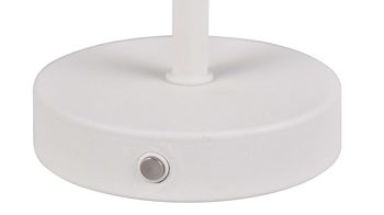 Tischleuchte Reality leuchten aus Metall in Weiß RL Akku-Tischleuchte Jeff weißes Metall - Höhe ca. 30 cm