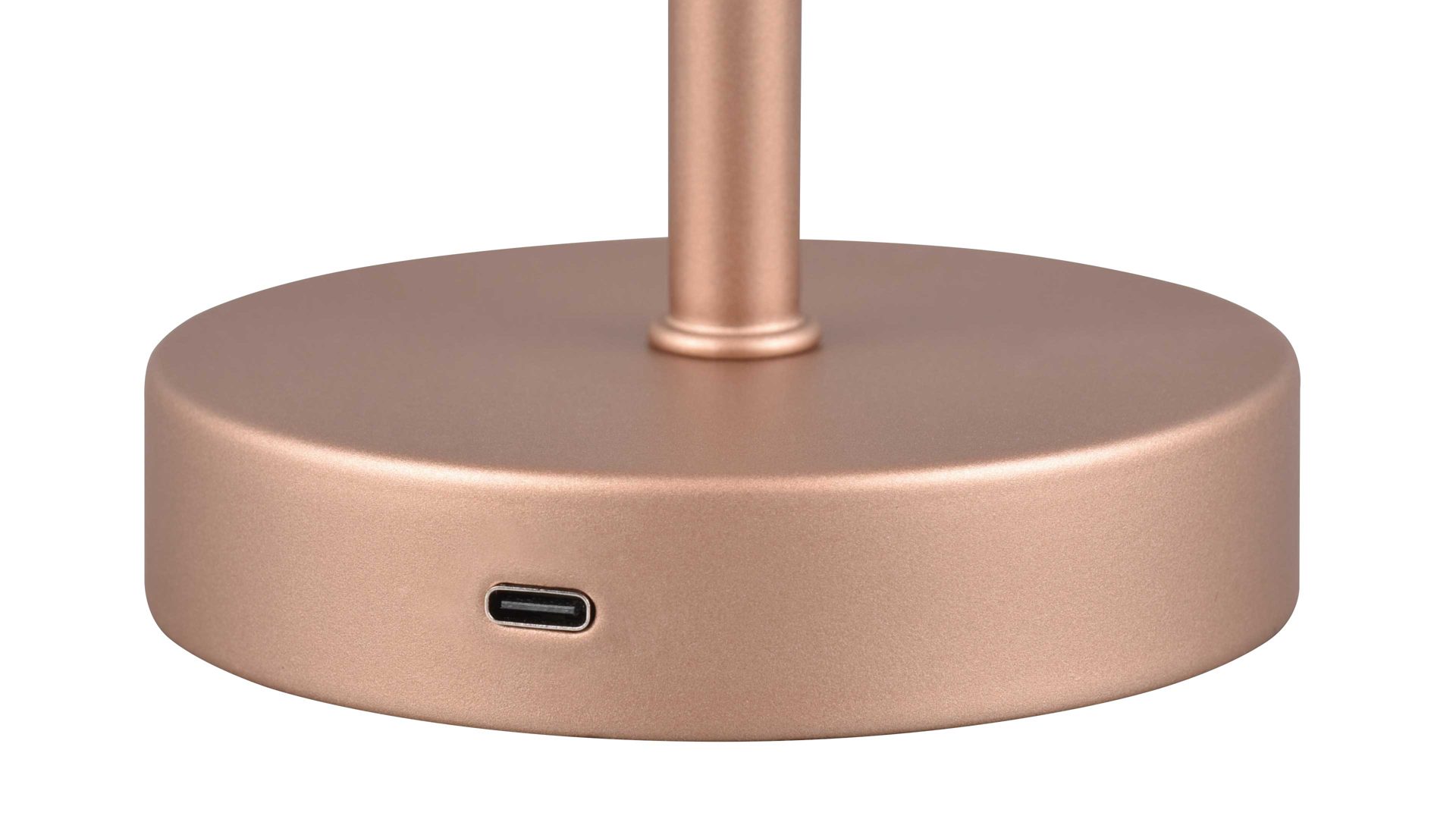 Tischleuchte Reality leuchten aus Metall in Hellbraun RL Akku-Tischleuchte Jeff kaffeefarbenes Metall - Höhe ca. 30 cm