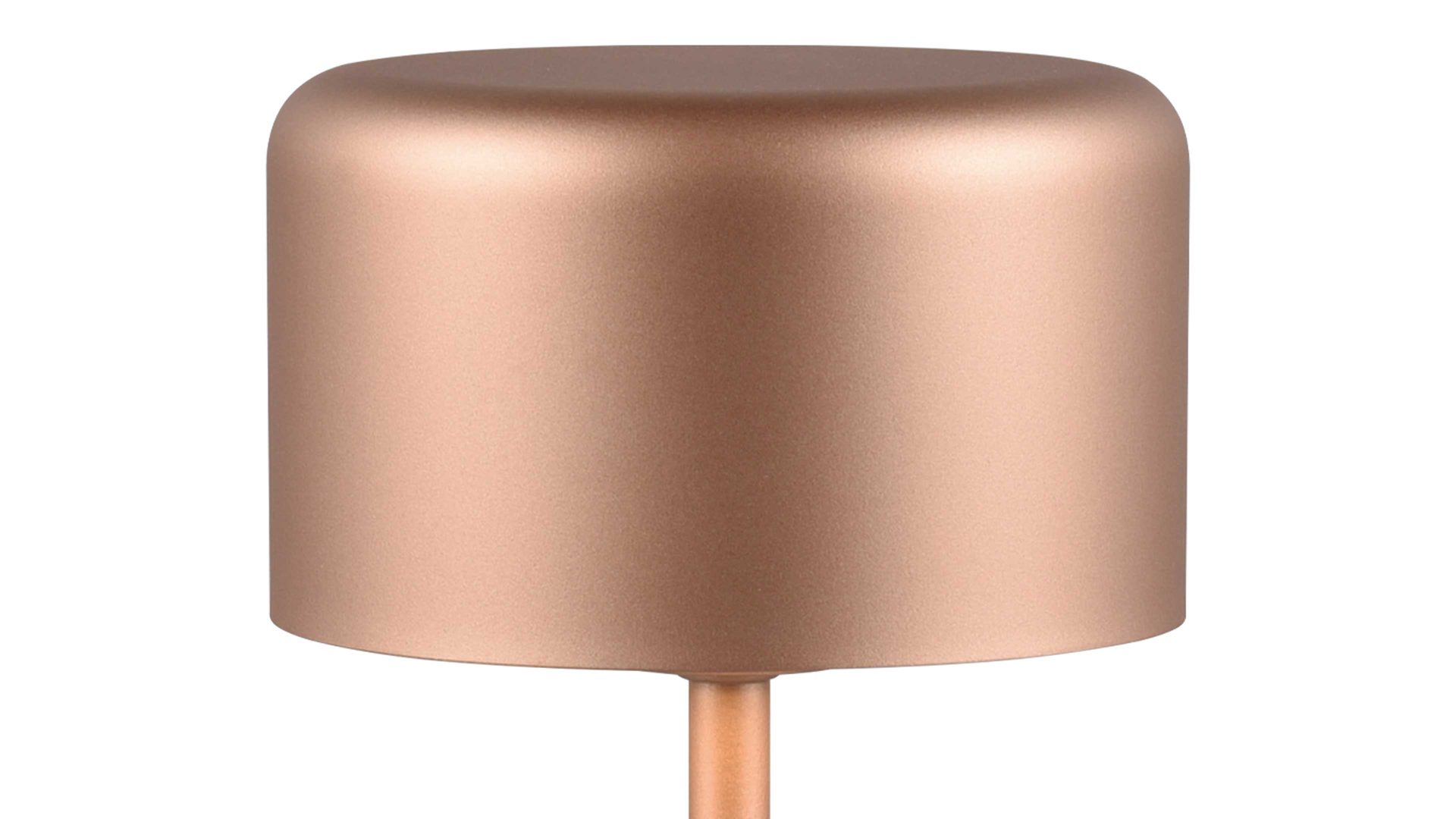 Tischleuchte Reality leuchten aus Metall in Hellbraun RL Akku-Tischleuchte Jeff kaffeefarbenes Metall - Höhe ca. 30 cm