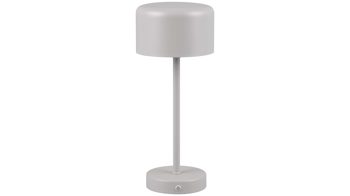 Tischleuchte Reality leuchten aus Metall in Grau RL Akku-Tischleuchte Jeff mattgraues Metall - Höhe ca. 30 cm