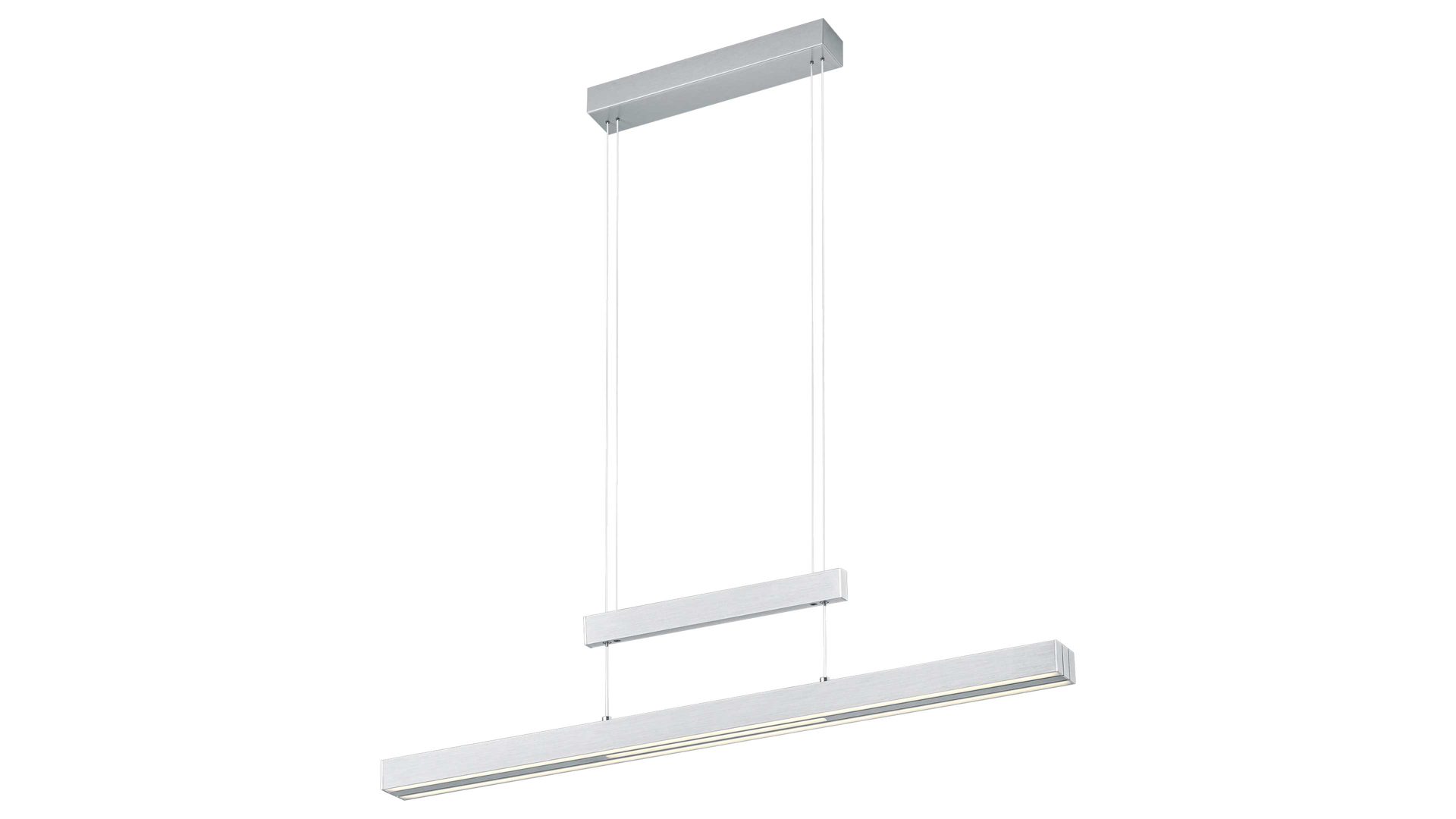 Pendelleuchte Trio lighting for you aus Metall in Nickel TRIO Leuchten Serie Trajan nickelfarbenes Metall - Länge ca. 151 cm