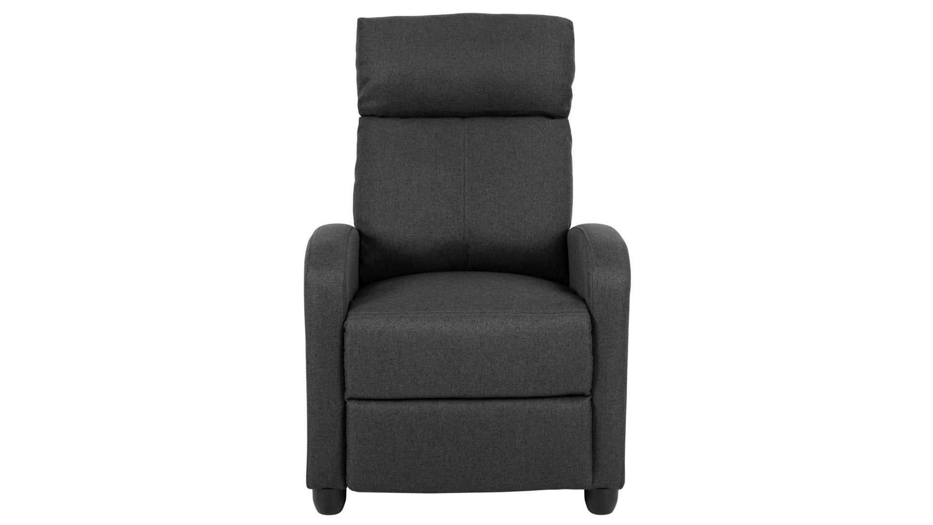 Relaxsessel Actona group aus Kunstfaser in Anthrazit Relaxsessel Siom anthrazitfarbener Stoffbezug Malmo 96 & Schwarz