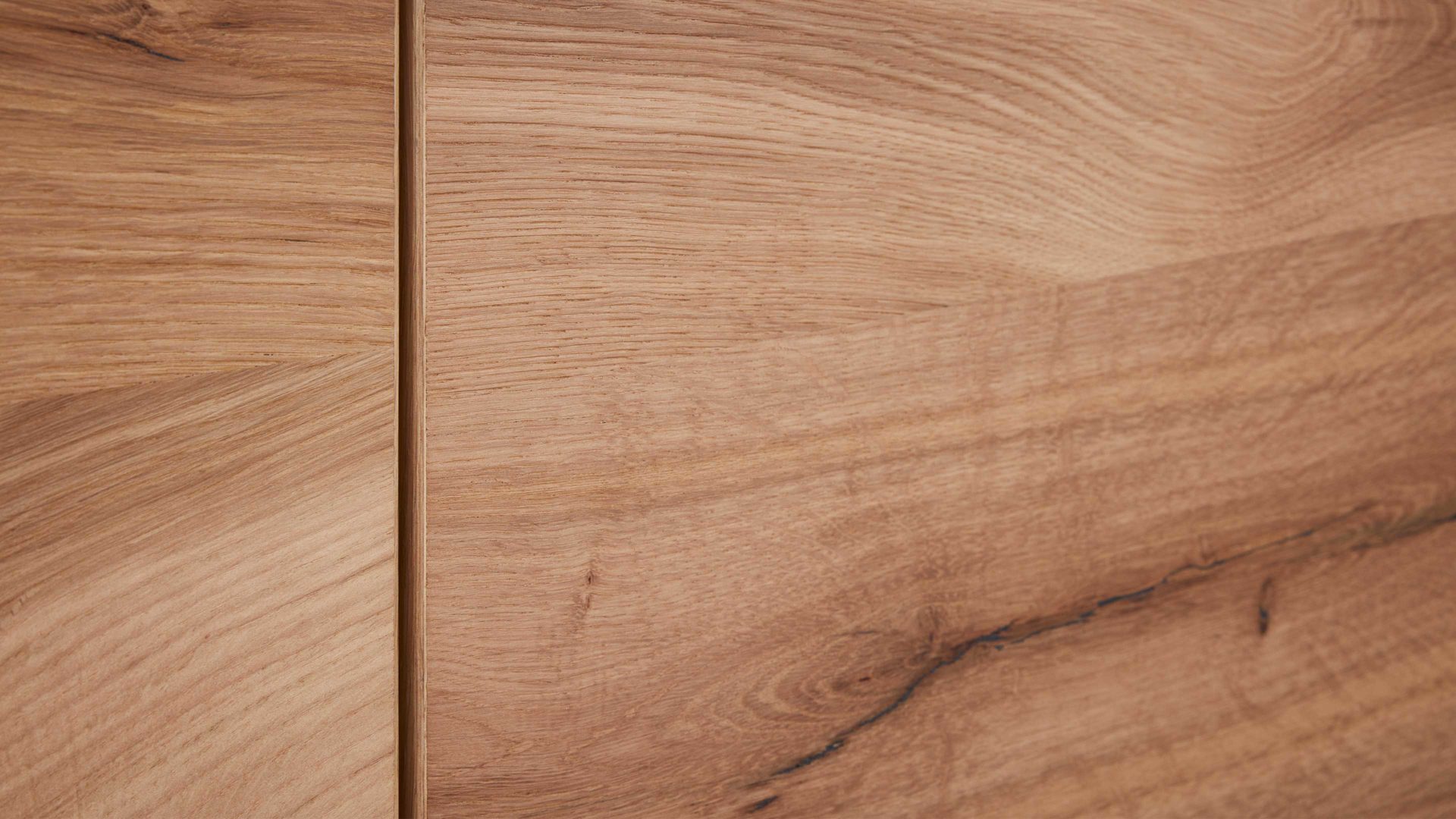 Sideboard Interliving aus Holz in Holzfarben Interliving Esszimmer Serie 5604 - Sideboard V728-0300 Eiche rustico - drei Türen, zwei Schubladen