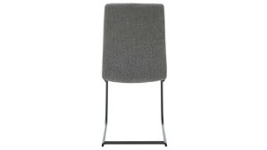 Schwingstuhl Interliving aus Stoff in Grau Interliving Esszimmer Serie 5119 - Schwingstuhl V249 olivfarbener Bezug Havanna & anthrazitfarbenes Metall