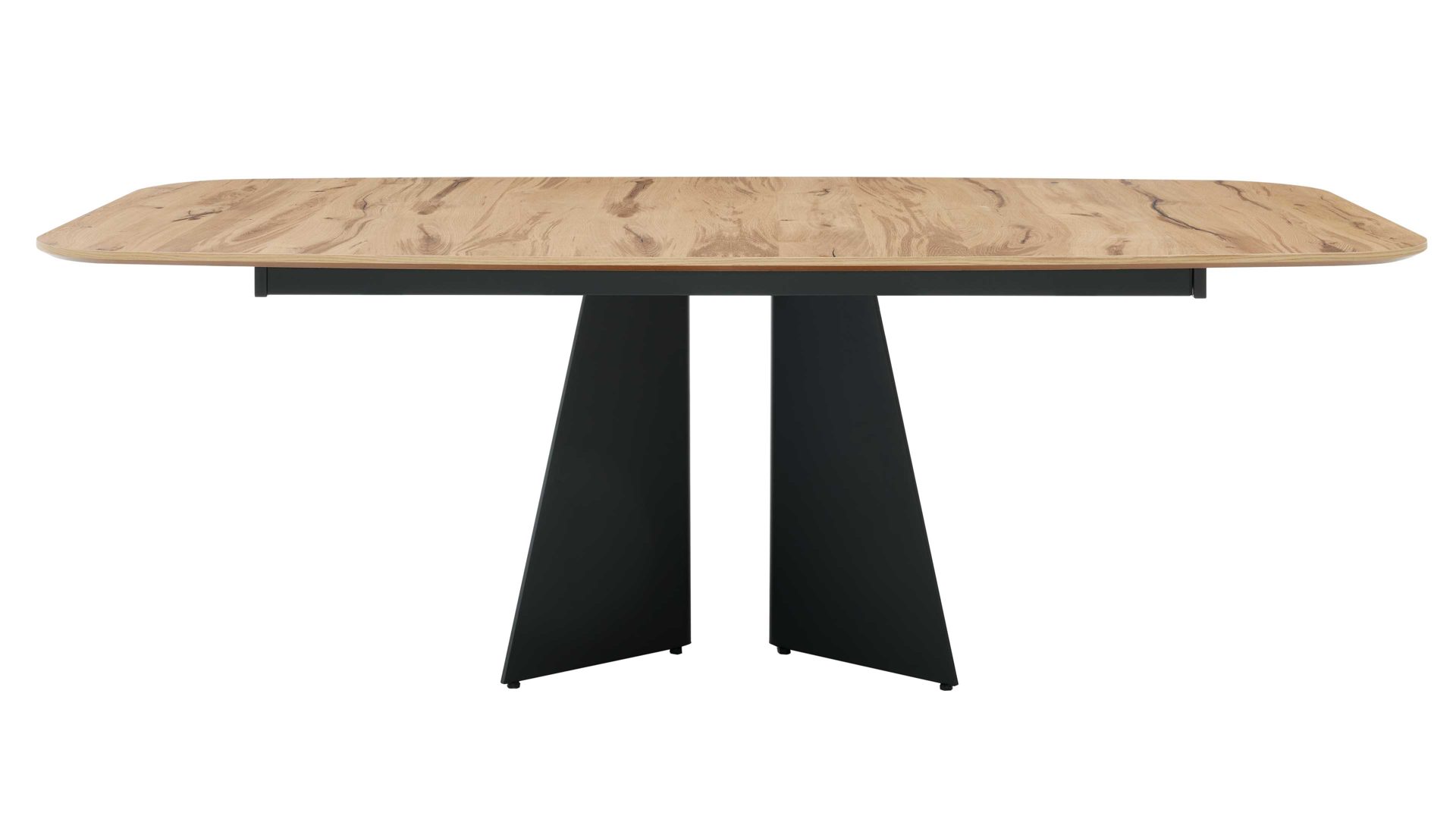 Esstisch Interliving aus Holz in Holzfarben Interliving Esszimmer Serie 5119 - Esstisch V337 helle Eiche rustico & anthrazitfarbenes Metall - ca. 220 x 110 cm