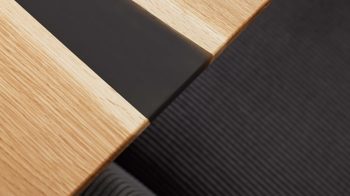 Esstisch Interliving aus Holz in Holzfarben Interliving Esszimmer Serie 5605 – Esstisch 7873 Charakter-Eiche & schwarzes Eisen - ca. 180 x 100 cm