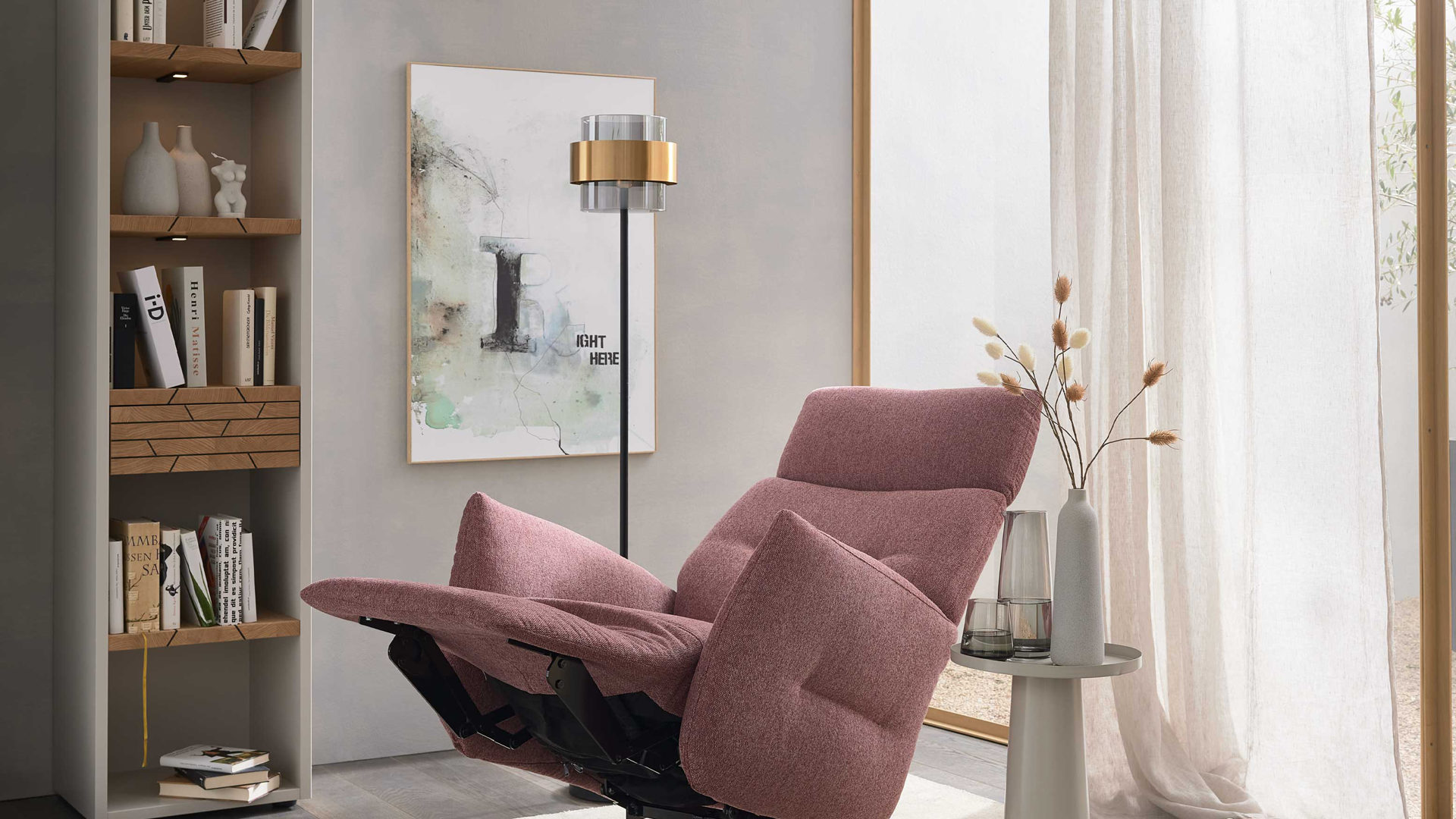 Funktion Interliving aus Metall in Transparent Interliving Sessel Serie 4504 - Relaxfunktion motorisch verstellbar