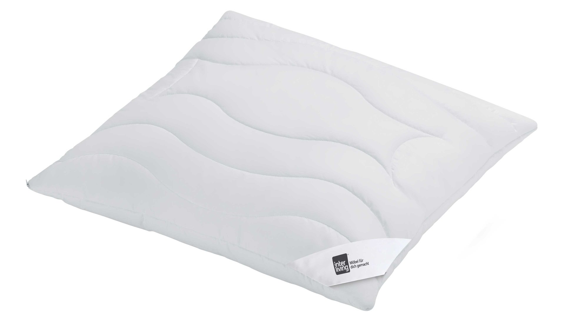 Kopfkissen Interliving aus Stoff in Weiß Interliving Kopfkissen Serie 9202 - Faserkissen gesteppter Edel-Batist, ca. 800 g - ca. 80 x 80 cm