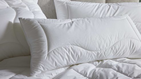 Kopfkissen Interliving aus Stoff in Weiß Interliving Kopfkissen Serie 9202 - Faserkissen gesteppter Edel-Batist, ca. 400 g - ca. 40 x 80 cm