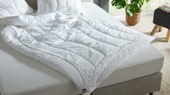 Faserdecke Interliving aus Stoff in Weiß Interliving Bettdecke Serie 9202 - Duodecke normal, ca. 900 g - ca. 155 x 220 cm