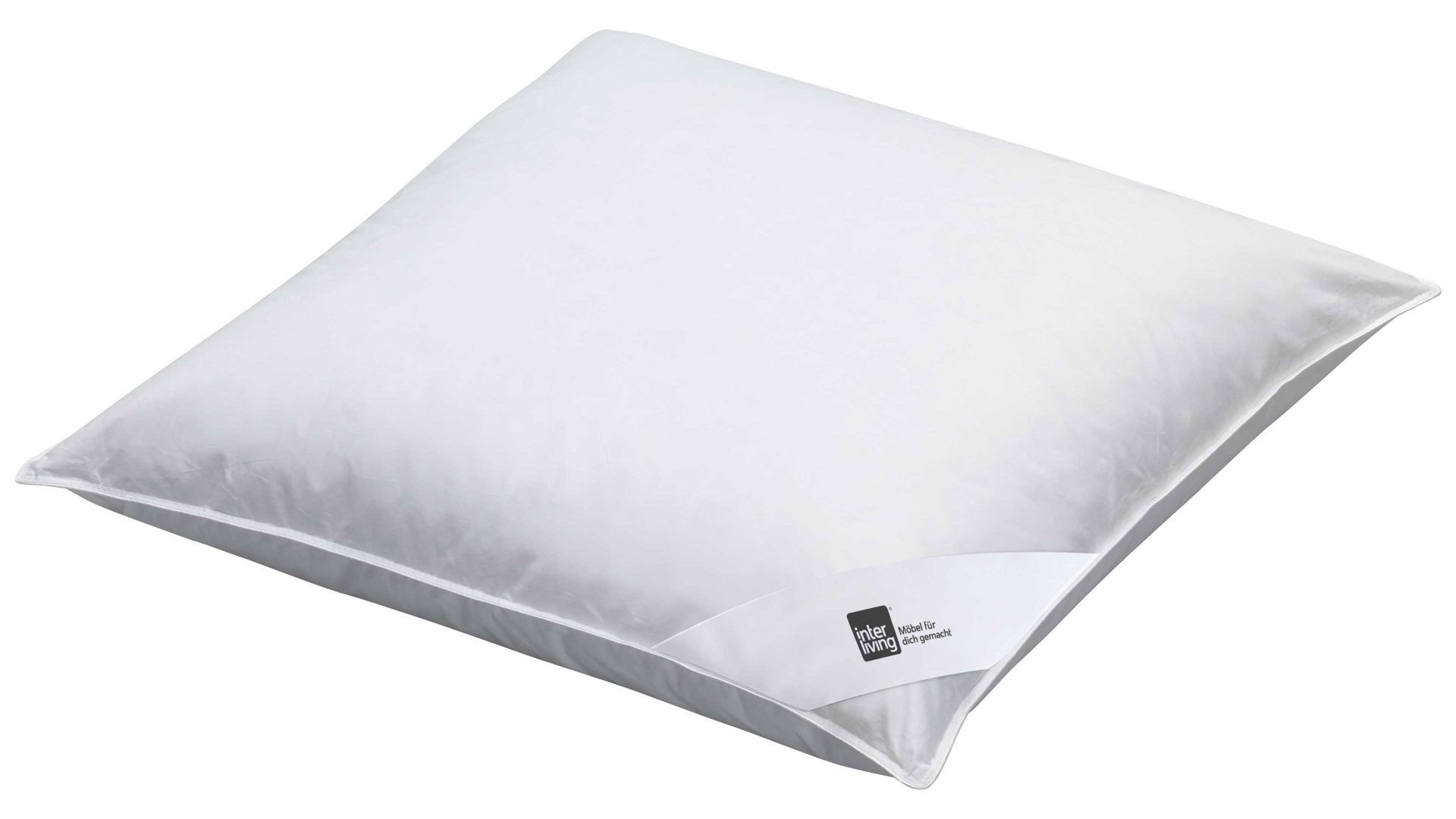 Kopfkissen Interliving aus Stoff in Weiß Interliving Kopfkissen Serie 9204 - 3-Kammerkissen 90 % Daunen & 10 % Federn, ca. 1.060 g - ca. 80 x 80 cm
