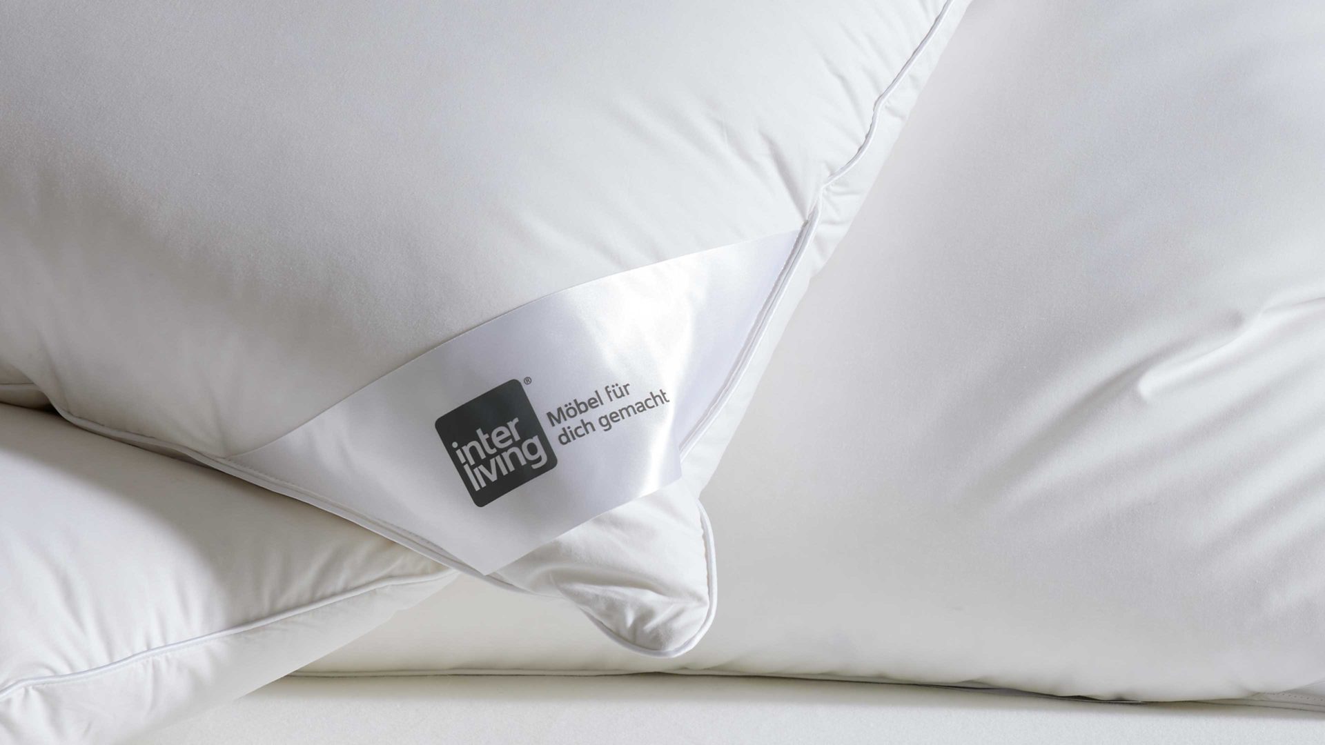 Kopfkissen Interliving aus Stoff in Weiß Interliving Kopfkissen Serie 9204 70 % Federn & 30 % Daunen, ca. 660 g - ca. 40 x 80 cm