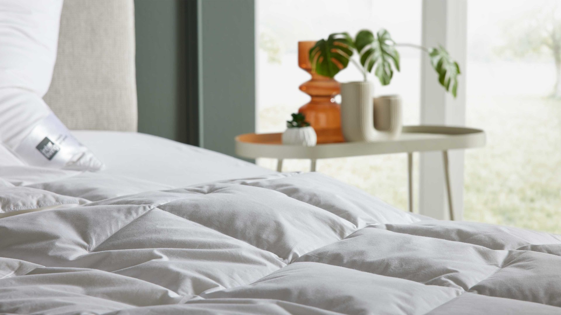 Daunendecke Interliving aus Stoff in Weiß Interliving Bettdecke Serie 9204 - Daunendecke als Cassettendecke normal, ca. 720 g Daunen - ca. 155 x 200 cm