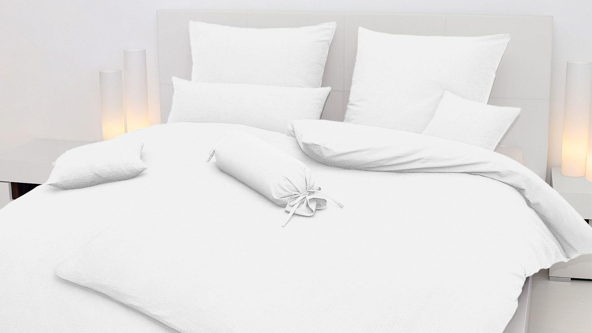 Bettwäsche-Set Janine® aus Naturfaser in Weiß Janine® Bettwäsche-Set weiß – ca. 240 x 220 cm