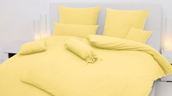 Bettwäsche-Set Janine® aus Naturfaser in Gelb Janine® Bettwäsche-Set gelb – ca. 200 x 200 cm