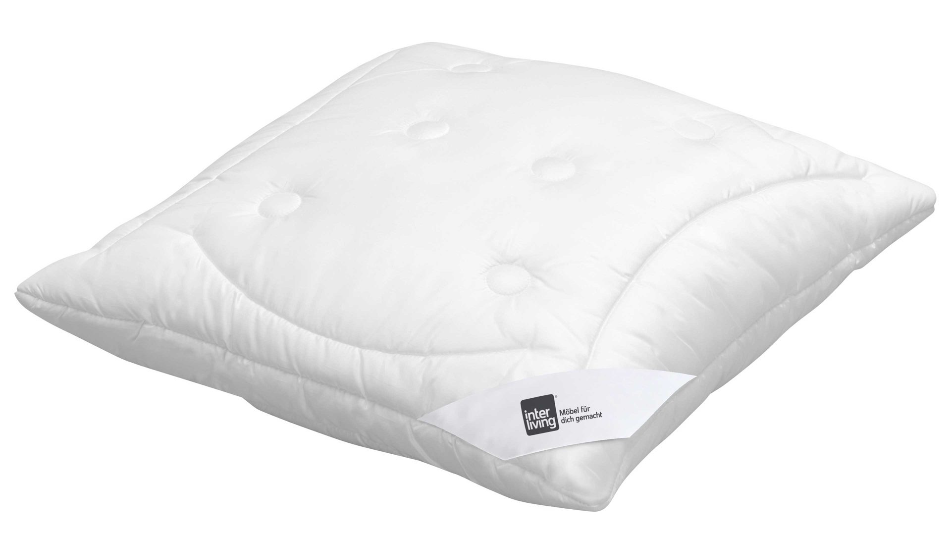 Kopfkissen Interliving aus Naturfaser in Weiß Interliving Kopfkissen Serie 9206 Kamelhaarflaum & Federn, ca. 1.000 g - ca. 80 x 80 cm
