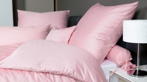 Bettwäsche-Set Janine® aus Naturfaser in Rosa Janine® Bettwäsche-Set Rosa - ca. 135 x 200 cm