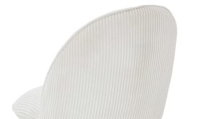 Vierfußstuhl WOODS & TRENDS aus Stoff in Weiß WOODS & TRENDS Polsterstuhl Arielle cremefarbener Breitcord & schwarzes Metall