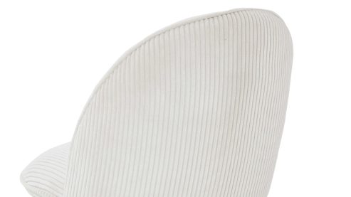 Vierfußstuhl WOODS & TRENDS aus Stoff in Weiß WOODS & TRENDS Polsterstuhl Arielle cremefarbener Breitcord & schwarzes Metall