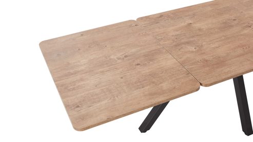 Esstisch WOODS & TRENDS aus Holz in Holzfarben WOODS & TRENDS Esszimmer Serie Perth - Ausziehtisch Scheunenholz & Schwarz - ca. 200 - 280 x 100 cm