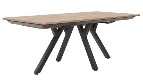 Esstisch WOODS & TRENDS aus Holz in Holzfarben WOODS & TRENDS Esszimmer Serie Perth - Ausziehtisch Scheunenholz & Schwarz - ca. 200 - 280 x 100 cm