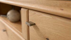 Wohnwand Interliving aus Holz in Holzfarben Interliving Wohnzimmer Serie 2028 - Wohnwand 0002 Wildeiche - vierteilig, Länge ca. 335 cm