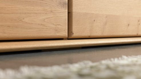 Sideboard Interliving aus Holz in Holzfarben Interliving Wohnzimmer Serie 2028 - Sideboard 2841 Wildeiche - drei Türen, drei Schubladen, Breite ca. 182 cm