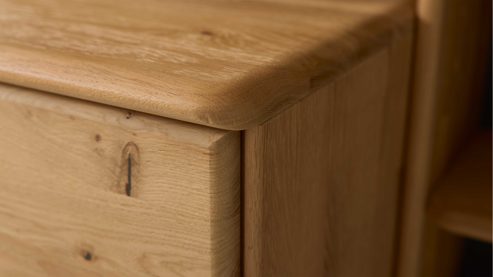 Sideboard Interliving aus Holz in Holzfarben Interliving Wohnzimmer Serie 2028 - Sideboard 2650 Wildeiche - drei Türen, drei Schubladen, Breite ca. 162 cm